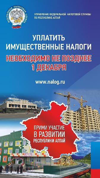 Уплатить имущественные налоги необходимо не позднее 1 декабря